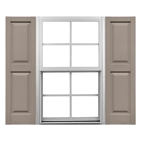 Ekena Millwork Mid-America Vinyl, Standard Size Williamsburg Double Panel Shutters, 21459008, PR 00021459008